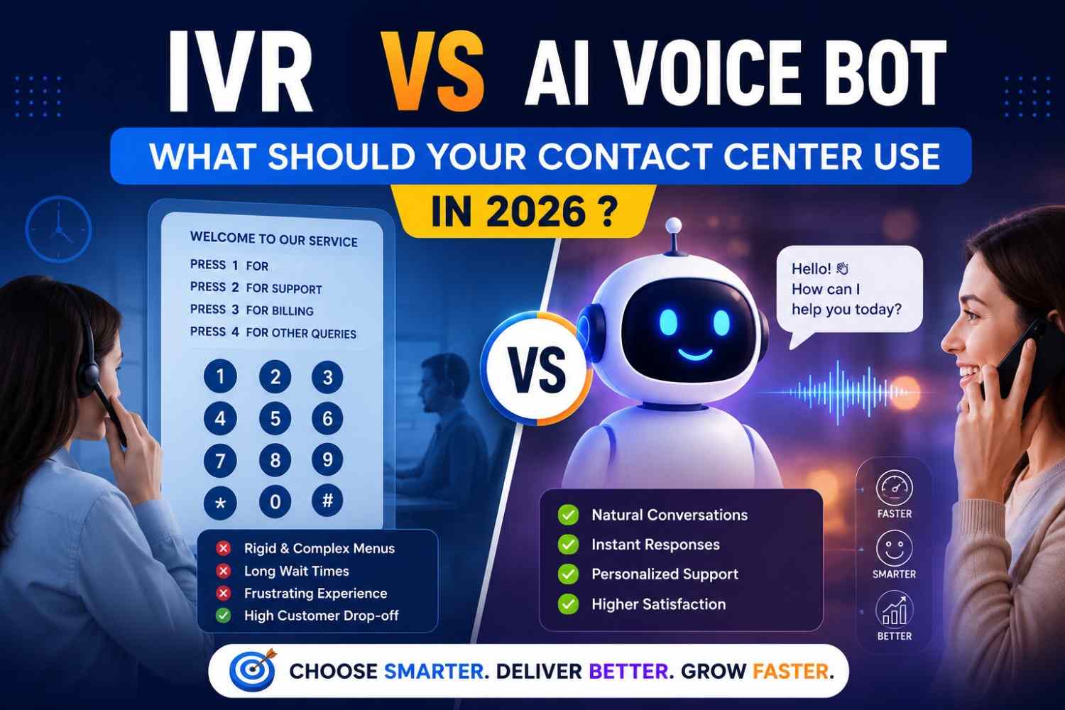 IVR vs AI Voice Bot: What Should Your Contact Center Use in 2026 ?